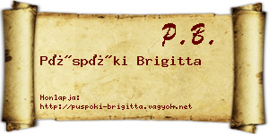 Püspöki Brigitta névjegykártya